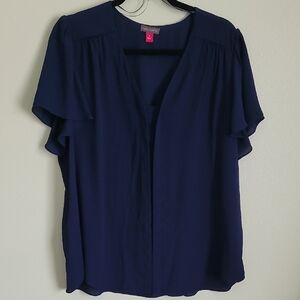 Vince Camuto Navy Blouse